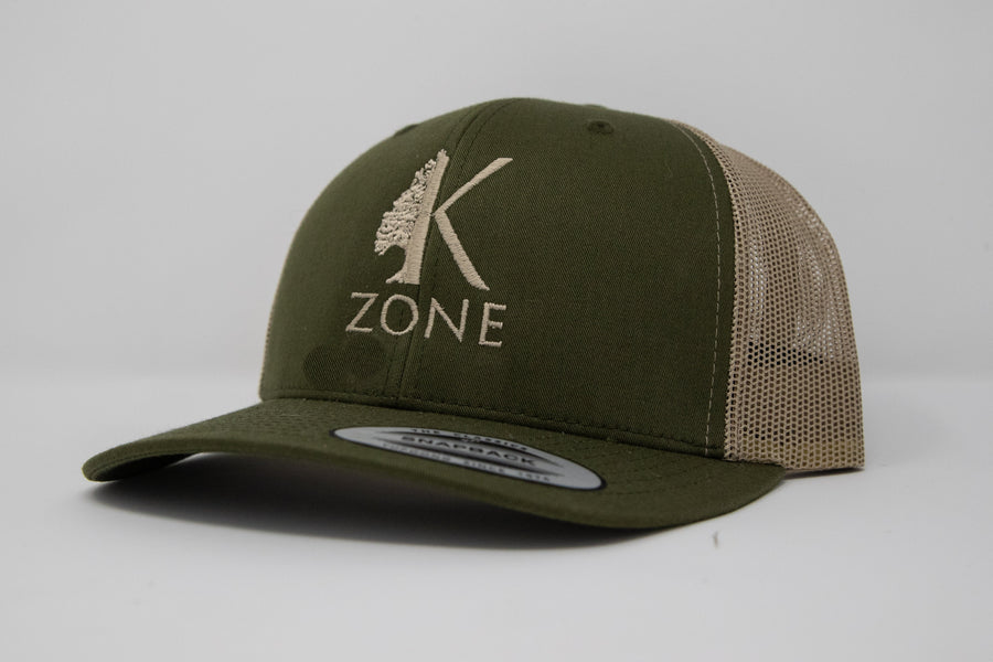 K Zone Original Snapback - Green/Tan