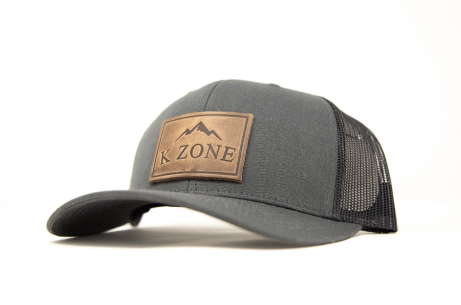 K Zone Leather Patch Hat (Charcoal)