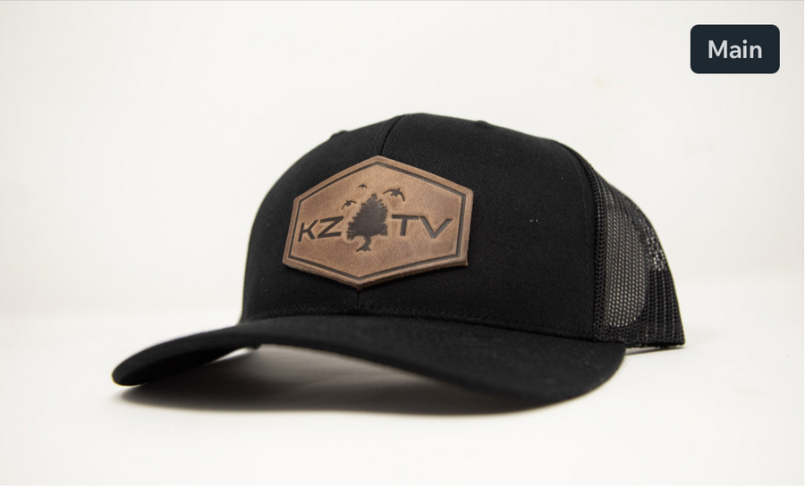 KZTV Leather Hex Patch - Black